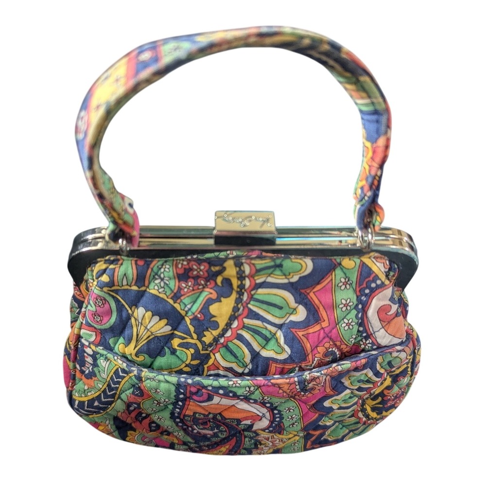 Vera Bradley Bali Gold Kisslock Frame Bag - Retired Vintage - Picture 2 of 8